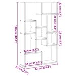 vidaXL Bibliothèque chêne artisanal 72x20x120 cm bois d'ingénierie