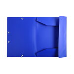 Exacompta : chemise 3 rabats elastiques 24x32cm polypropylène - bleu