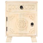 vidaXL Table de chevet 40x30x50 cm Bois de manguier massif