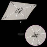 vidaXL Parasol de jardin avec lampes LED 200 x 300 cm Polyester