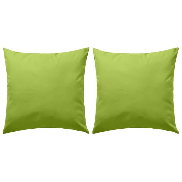 vidaXL Oreiller d'extérieur 2 Pièces 45 x 45 cm Vert pomme