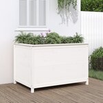 vidaXL Lit surélevé de jardin blanc 119 5x82 5x78cm bois de pin massif