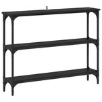 vidaXL Table console avec étagère Chêne noir 100 x 22.5 x 75 cm
