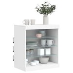 vidaXL Buffet avec lumières LED blanc 60 5x37x67 cm