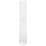 vidaXL Lit surélevé à gabion circulaire 3Pièces Acier galvanisé Ø30x200cm