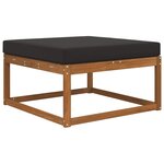 vidaXL Coussin de canapé d'extérieur Noir 80 x 80 x 8 cm Polyester