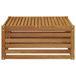 vidaXL Table de jardin Bois d'Acacia Massif Naturel 79 x 79 x 37 cm