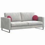 vidaXL Coussins de siège 2 Pièces Bordeaux Ø 40 x 13 cm Velours