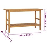 vidaXL Meuble de salle de bain Bois de teck solide 132x45x75 cm