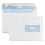 Lot de 500: enveloppe commerciale fsc vélin extra-blanc auto-adhésive sans fenêtre 80 g/m² raja 162x229 mm