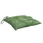vidaXL Coussins de chaise lot de 6 à motif de feuilles 40x40x7cm tissu