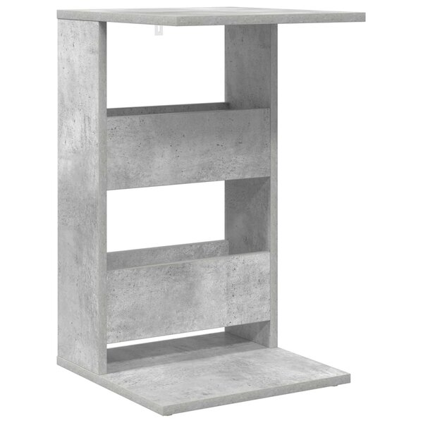 vidaXL Table d'appoint Gris béton 40 x 35 x 60 5 cm Bois d'ingénierie