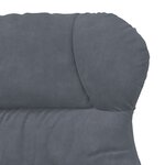 vidaXL Fauteuil relaxant Gris foncé 69 x 74 x 93 cm Velours