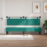 vidaXL Tête de lit suspendue Avec lumière LED Turquoise Velours