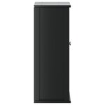 vidaXL Armoire murale de salle de bain BERG noir bois de pin massif