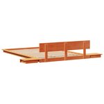 vidaXL Cadre de Lit avec Tables de Nuit Marron Ciré 120x200cm Bois Massif