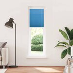 vidaXL Store plissé bleu 60x200 cm largeur du tissu 59 4 cm polyester