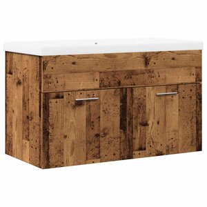 vidaXL Ensemble de meubles salle de bain 2 Pièces bois d'ingénierie