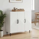 vidaXL Buffet Blanc 89 x 34 5 x 80 cm Bois d'ingénierie