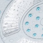 SCHÜTTE Pomme de douche avec éclairage LED GALAXIS chrome