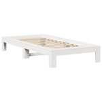 vidaXL Cadre de lit sans matelas blanc 75x190 cm bois de pin massif