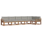 vidaXL Ensemble de canapés d'extérieur 6 Pièces Naturel et gris clair