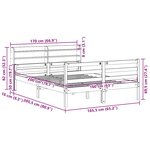 vidaXL Cadre de lit avec tête de lit sans matelas 160x200 cm