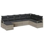 vidaXL Ensemble de canapé de jardin avec coussin 8 Pièces Gris clair