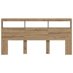 vidaXL Tête de lit Chêne artisanal 200 x 17 x 102 cm Bois d'ingénierie