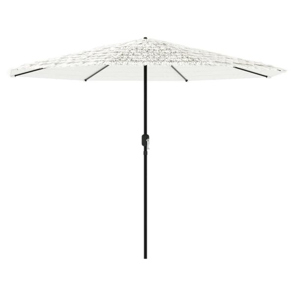 vidaXL Parasol de jardin avec mât en acier blanc 388x388x248 cm