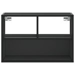 vidaXL Meuble TV noir 60x31x39 5 cm bois d'ingénierie et métal