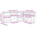 vidaXL Tête de lit de rangement Chêne fumé 135 cm Bois d'ingénierie