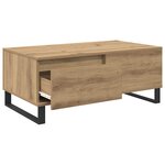 vidaXL Table basse Chêne artisanal 90 x 50 x 36 5 cm Bois d'ingénierie