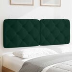 vidaXL Coussin de tête de lit vert foncé 120 cm velours