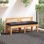 vidaXL Coussin de plancher de palette Coton 120x40x7 cm Anthracite