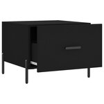 vidaXL Tables basses 2 Pièces noir 50x50x40 cm bois d'ingénierie