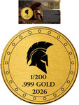 Monnaie BATTLE OF THERMOPYLAE 1/200 Oz Medaille Or 2026 (PRÉCOMMANDE)