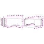 vidaXL Ensemble de tables basses 2 Pièces Chêne fumé Bois d'ingénierie