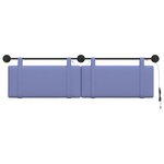 vidaXL Tête de lit suspendue Avec lumière LED Bleu denim Tissu