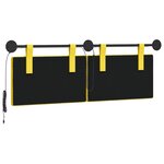 vidaXL Tête de lit suspendue Jaune clair Tissu en velours côtelé