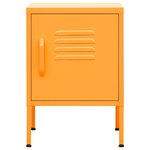 vidaXL Table de chevet Jaune moutarde 35x35x51 cm Acier