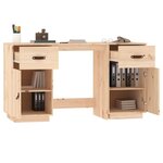 vidaXL Bureau avec armoires 135x50x75 cm Bois massif de pin