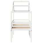 vidaXL Lit haut sans matelas blanc 75x190 cm bois de pin massif