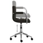 Chaise fauteuil siège de bureau informatique étude pivotante similicuir noir 02_0024054