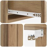 vidaXL Table d'appoint murale Chêne artisanal 87 5 x 34 5 x 17 cm