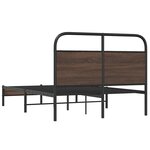 vidaXL Cadre de lit sans matelas 135x190 cm chêne marron