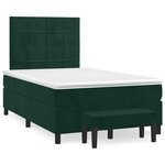 vidaXL Sommier à lattes de lit avec matelas vert foncé 120x190 cm