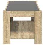 vidaXL Table basse avec LED chêne sonoma 93x53x45 cm bois d'ingénierie