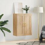vidaXL Armoire murale chêne sonoma 69 5x34x90 cm bois d'ingénierie