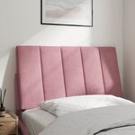 vidaXL Coussin de tête de lit Hanko rose 80 cm velours